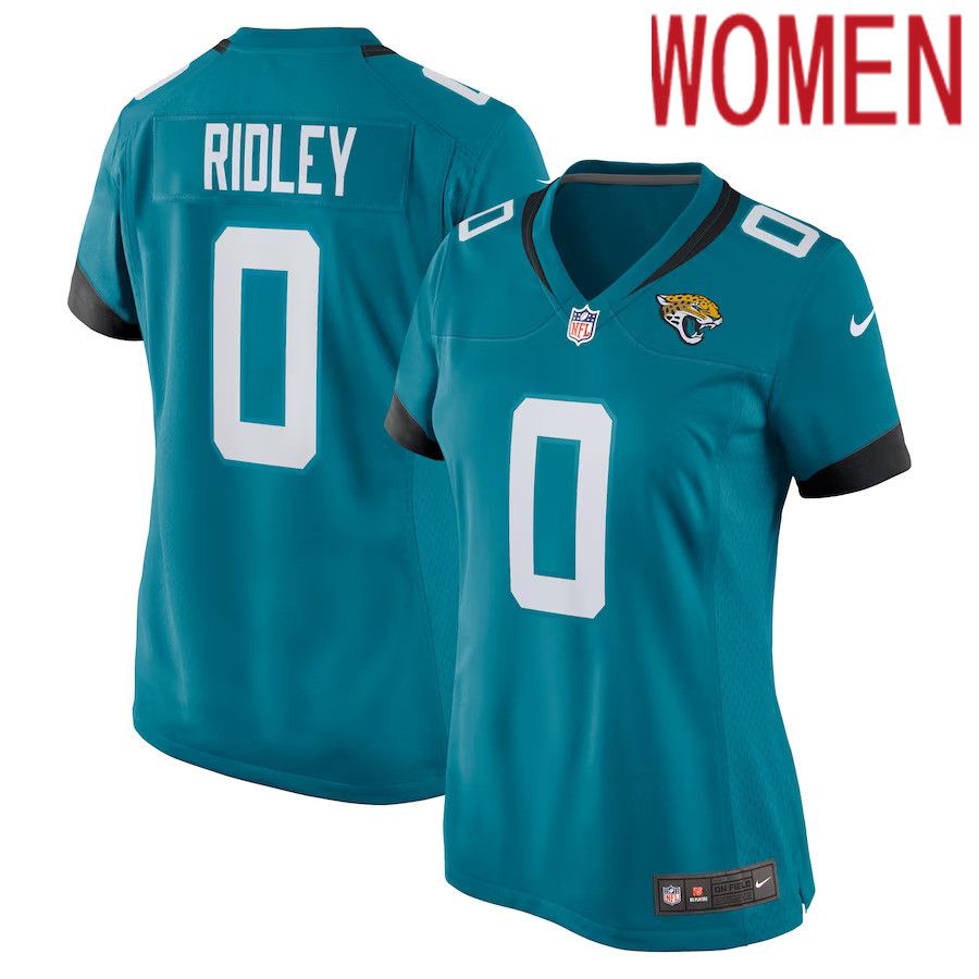 Women Jacksonville Jaguars #0 Calvin Ridley Nike Teal Game Player NFL Jersey->detroit lions->NFL Jersey